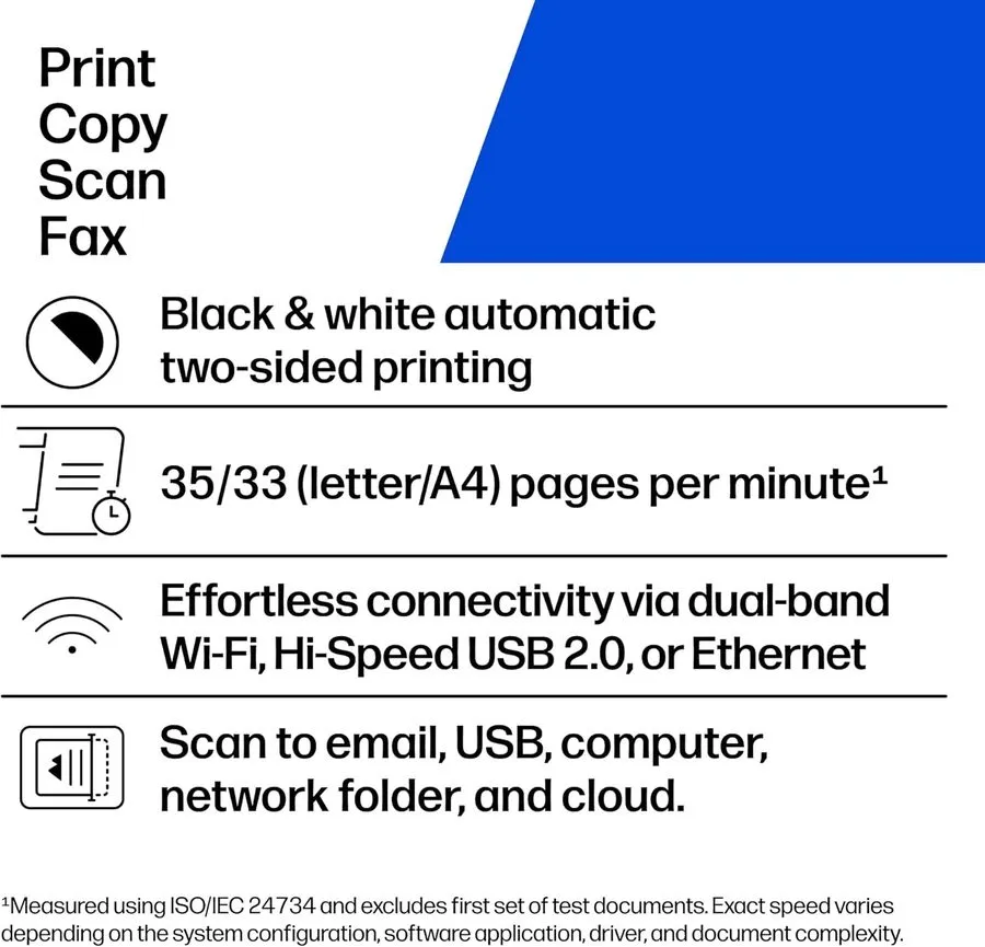 Лазерный принтер HP LaserJet Pro MFP 3101fdw Wireless Black & White All-in-One L