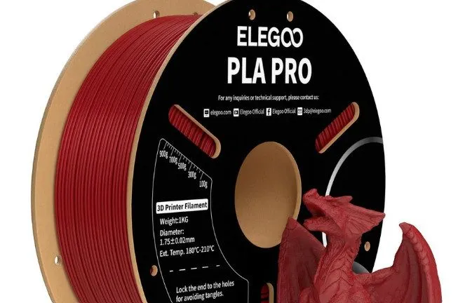 ELEGOO PLA Pro Filament 1.75mm Crimson High Speed 300mm/s ±0.02mm 3D Printer