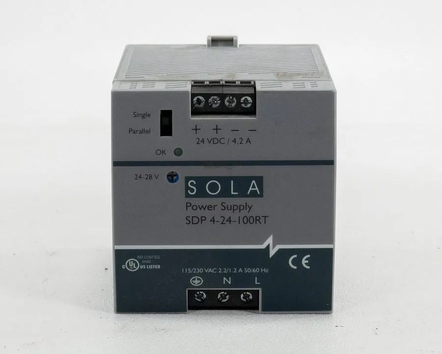 Блок питания SolaHD SDP 4-24-100RT SDP Series DIN Rail Power Supply 24V DC 4.2A 