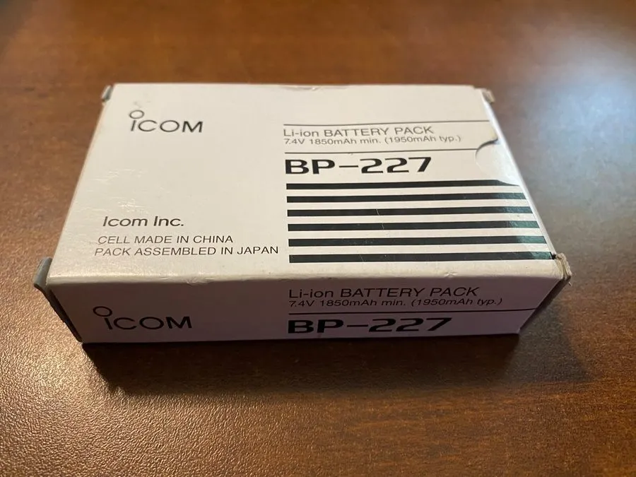 Аккумулятор Authentic Icom BP-227 Li-Ion Battery Pack 7.4V / 1950mAh