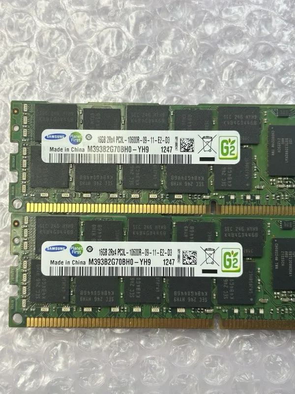 Модуль памяти Samsung Dell 32GB 2x16GB DDR3L PC3L-10600R ECC Reg RAM M393B2G70BH