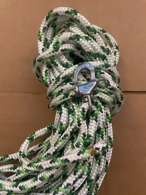 Такелажная скоба Samson XLS3 White Tracer Green 72' 10mm / 3/8 with RF6110 Snap