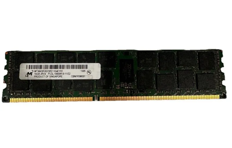 Модуль памяти Micron 16GB 2Rx4 PC3L-10600R DDR3L-1333 Server RAM MT36KSF2G72PZ-1