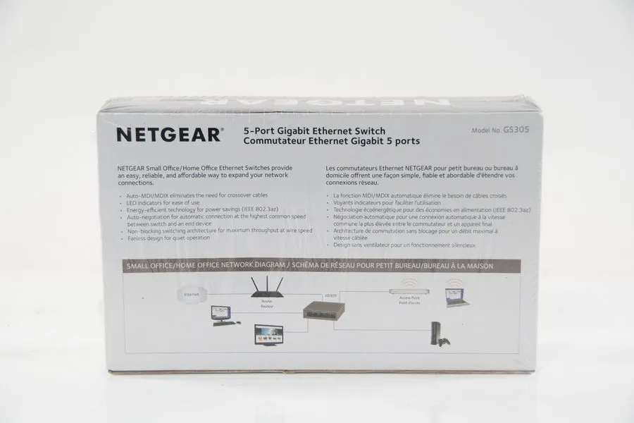 Коммутатор NETGEAR 5-Port Gigabit Ethernet Switch Desktop or Wallmount (GS305)