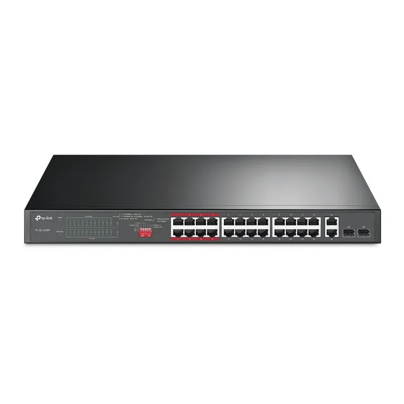Коммутатор TP-Link TL-SL1226P 24-Port PoE+ Unmanaged Switch 2 Gigabit Uplink 2 S