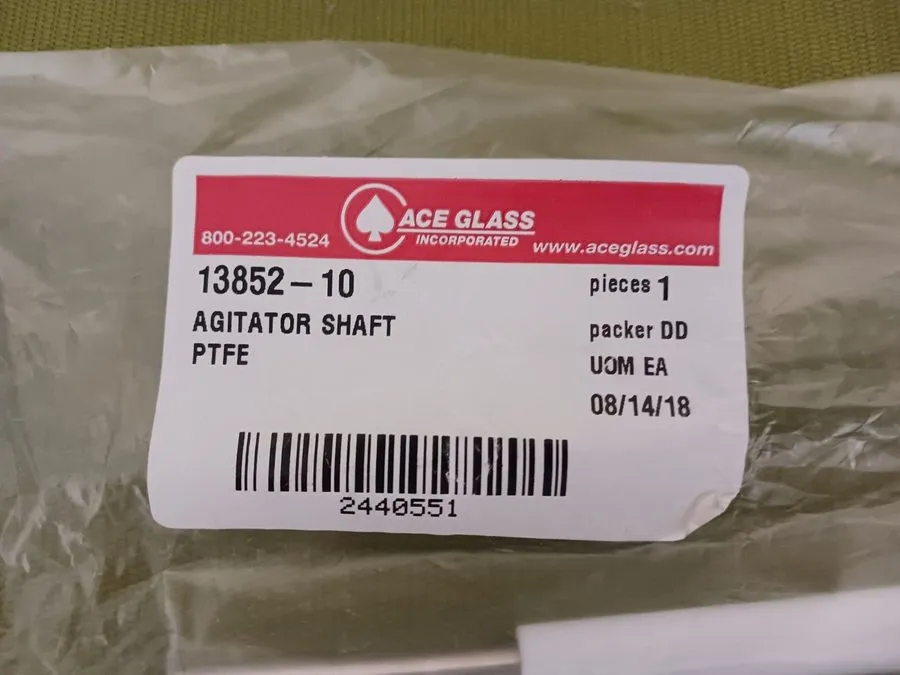 Мешалка Ace Glass Agitator Shaft PTFE, P/N 13852-10 — фото лота 2