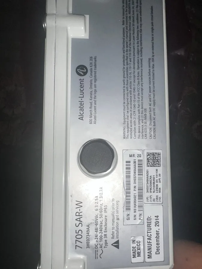 Маршрутизатор ALCATEL LUCENT 7705 SAR-W IP MPLS SERVICE AGGREGATION ROUTER 3HE07 — фото лота 1