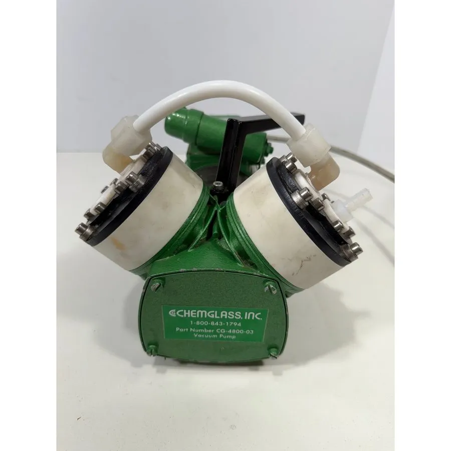 Насос Chemglass CG-4800-03 Vacuum Pump 115V 2A Lab Diaphragm Pump Green — фото лота 1