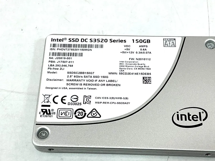 SSD-накопитель Intel DC S3520 150GB SSD SSDSC2BB150G701 SATA III 2.5" — фото лота 1