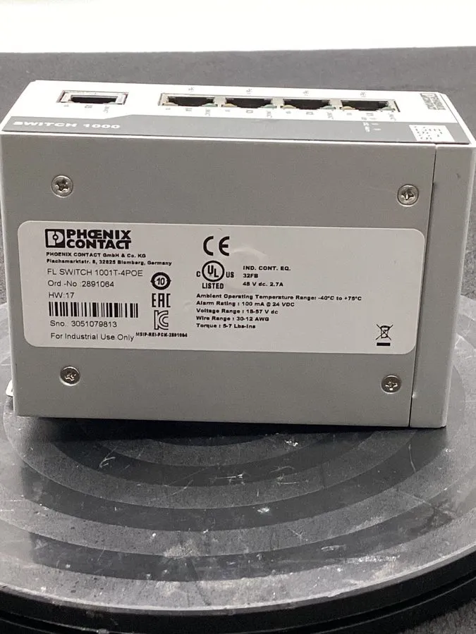 Коммутатор PHOENIX CONTACT 2891064 FL SWITCH 1001T-4POE ETHERNET SWITCH 5-PORT P