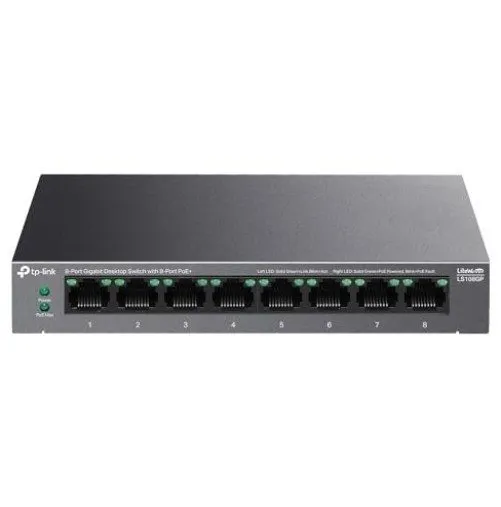 Коммутатор TP-Link LS108GP, 8 Port PoE Gigabit Ethernet Switch — фото лота 1