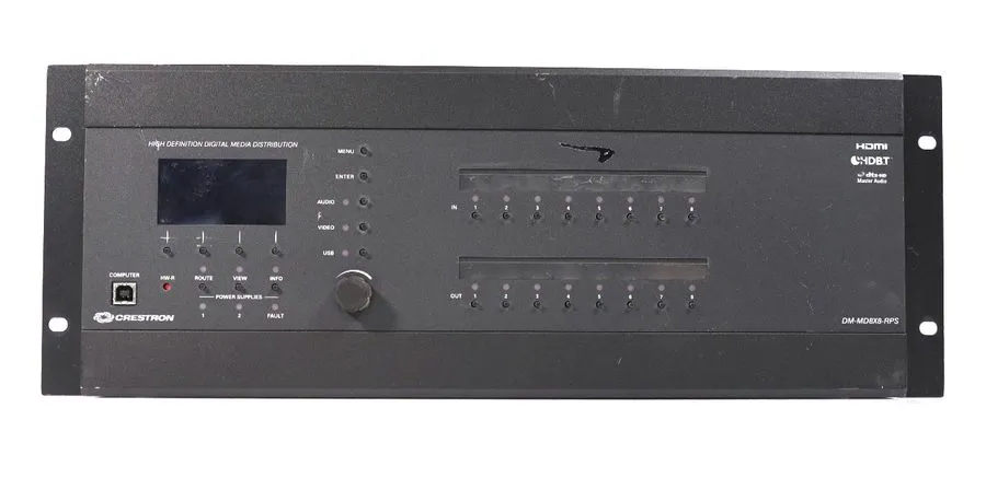 Видеокоммутатор Crestron DM-MD8X8-RPS 8x8 Media Switcher w/ 4K DSP & Fiber Cards