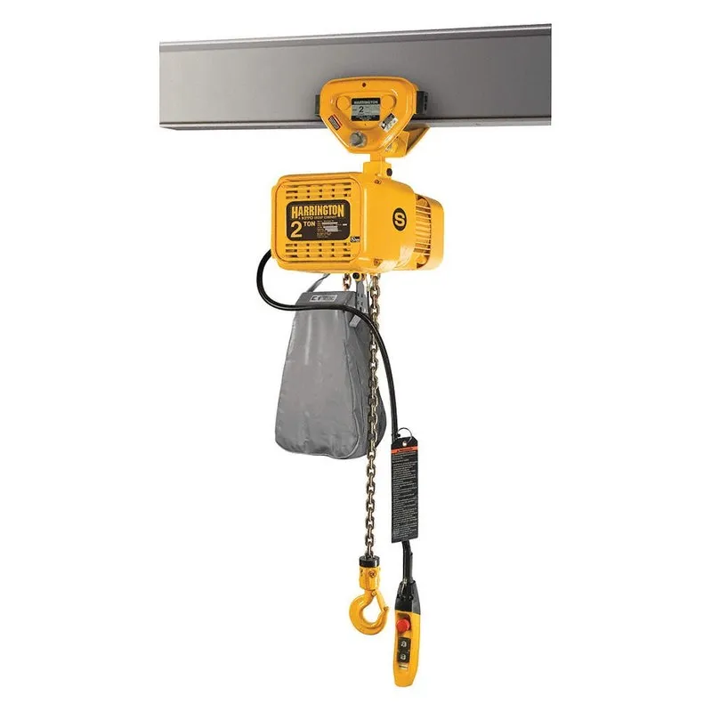 Таль Harrington Nerp020ld-10 / 230V Electric Chain Hoist, 4, 000 Lb, 10 Ft, Push — фото лота 1
