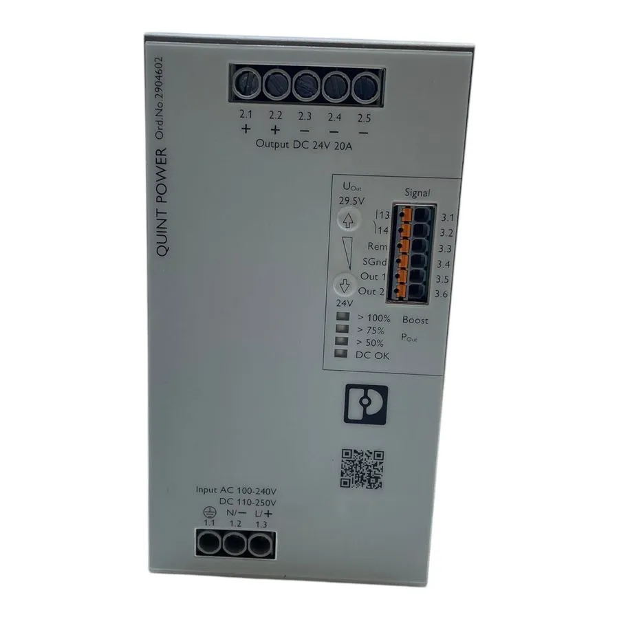 Блок питания Phoenix Contact QUINT4-PS/1AC/24DC/20 24VDC 20A Power Supply 290460 — фото лота 2