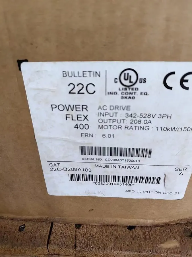 Частотный преобразователь 22C-D208A103 PowerFlex 400- 110 kW (150 HP) AC Drive A