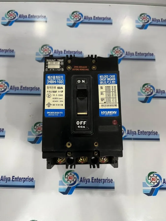 Автоматический выключатель HYUNDAI HBH-103 20A 3POLE MOLDED CASE CIRCUIT BREAKER