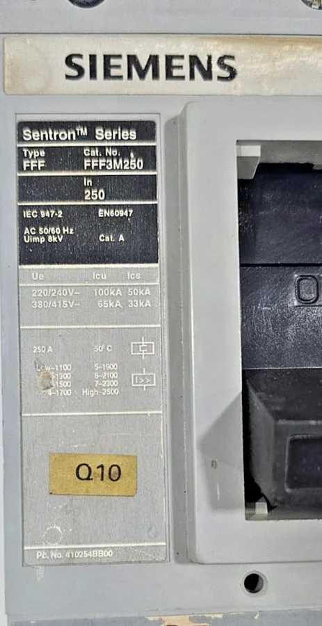 Автоматический выключатель Siemens Sentron Series FFF FFF3M250 Circuit Breaker 2 — фото лота 1
