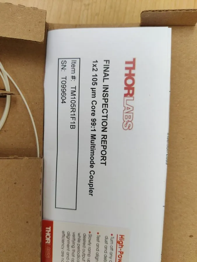 Электронный компонент THORLABS TM105R1F1B 1x2 Multimode Fiber Optic Coupler, Low — фото лота 2