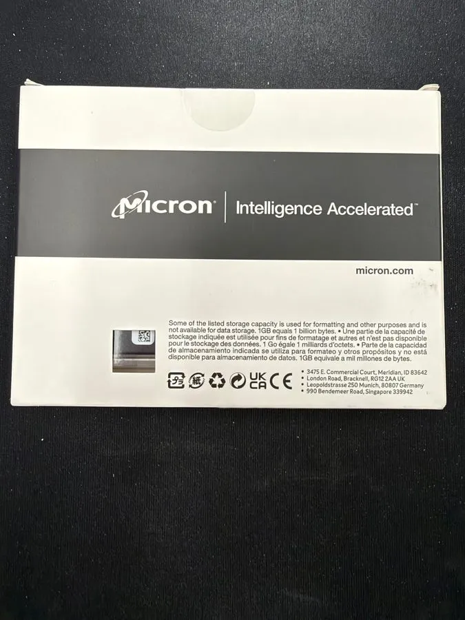 SSD-накопитель Micron 5400 PRO 480GB 2.5" SATA Internal SSD MTFDDAK480TGA1BC1ZAB — фото лота 1