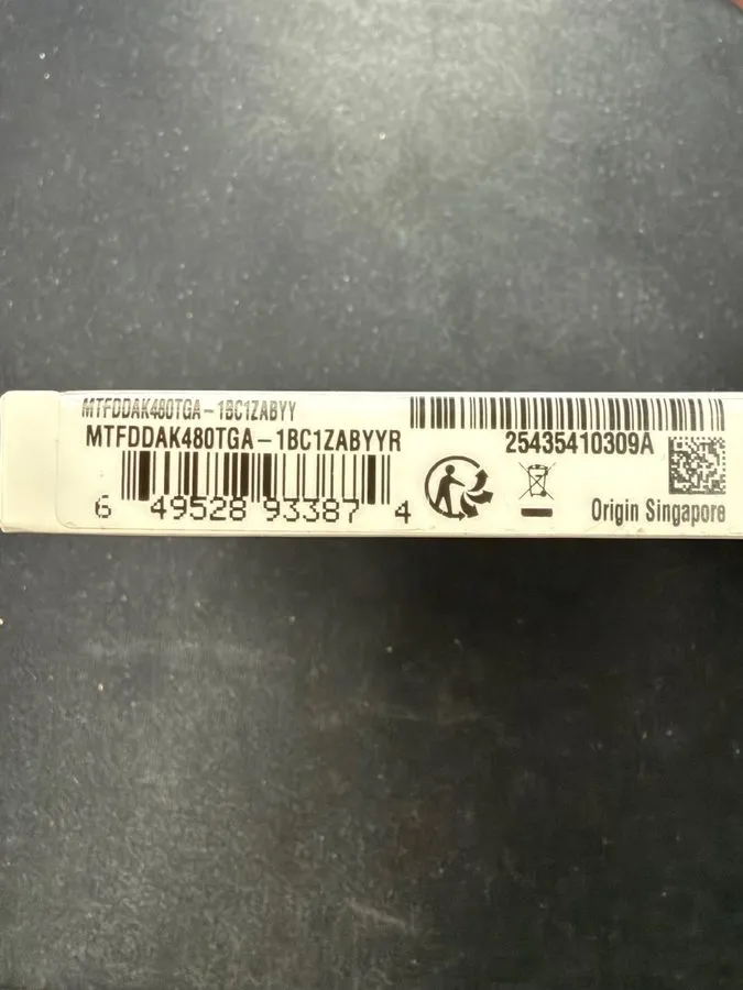 SSD-накопитель Micron 5400 PRO 480GB 2.5" SATA Internal SSD MTFDDAK480TGA1BC1ZAB — фото лота 2