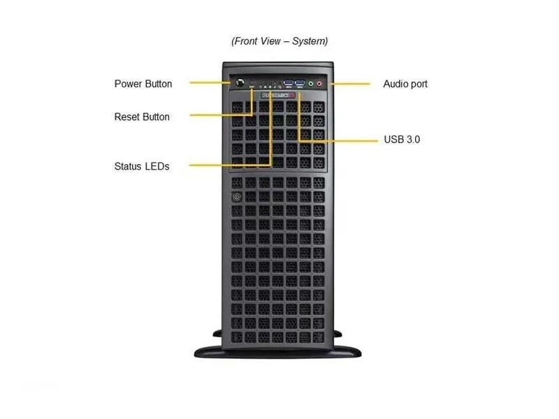 Сервер Supermicro SYS-540A-TR 4GPU Server 8X3.5" With 2x 2000W PUS Support LGA41