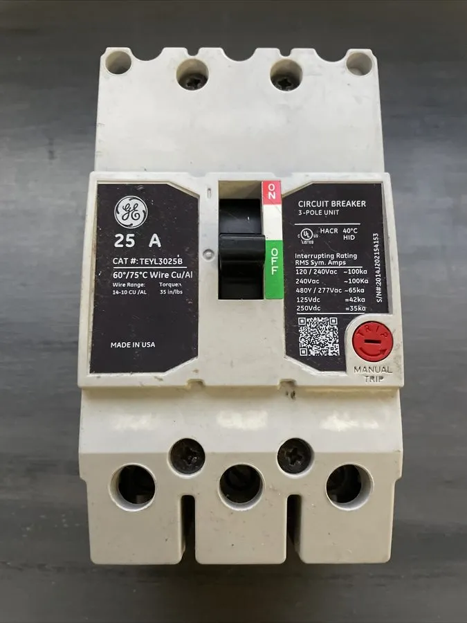 Автоматический выключатель ABB TEYL3025B Circuit Breaker 25A, 3-Pole, 240/480V, 