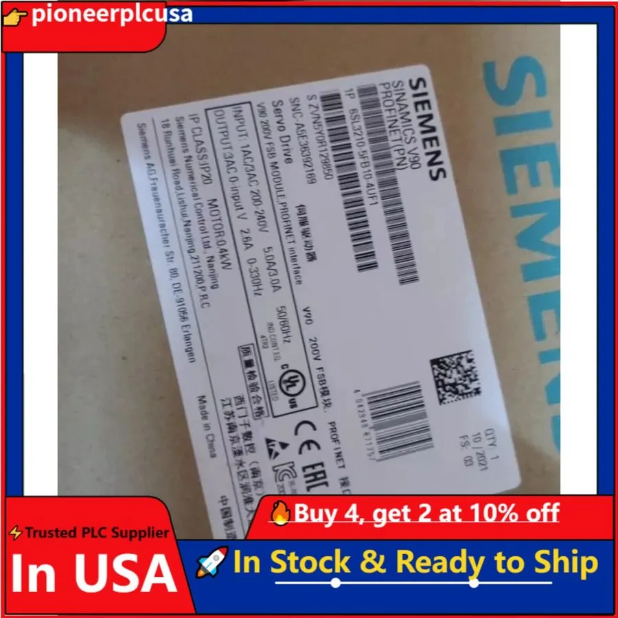 Частотный преобразователь Siemens SINAMICS V90 6SL3210-5FB10-4UF1