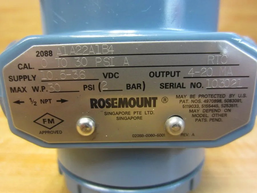 Датчик давления Rosemount 2088A1A22A1B4 Pressure Transmitter
