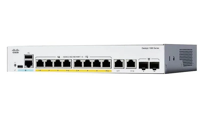 Коммутатор Cisco C1300-8FP-2G 8-Port Full PoE+ 120W Catalyst 1300 Switch