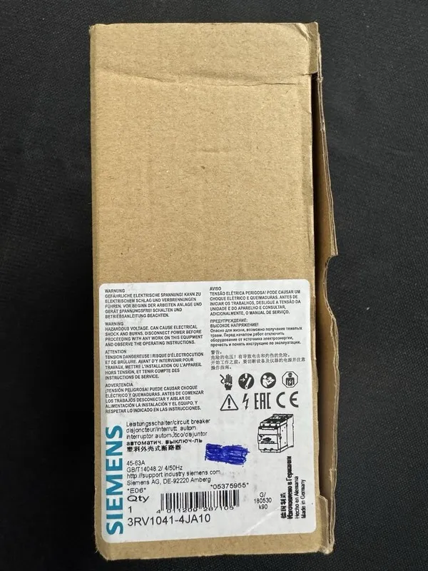 Автоматический выключатель Siemens 3RV1041-4JA10 45-63A Motor Protection Circuit