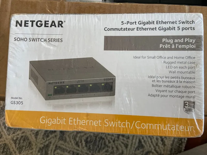 Коммутатор NETGEAR GS305 100PAS 5 Port Gigabit Eth Unman Switch
