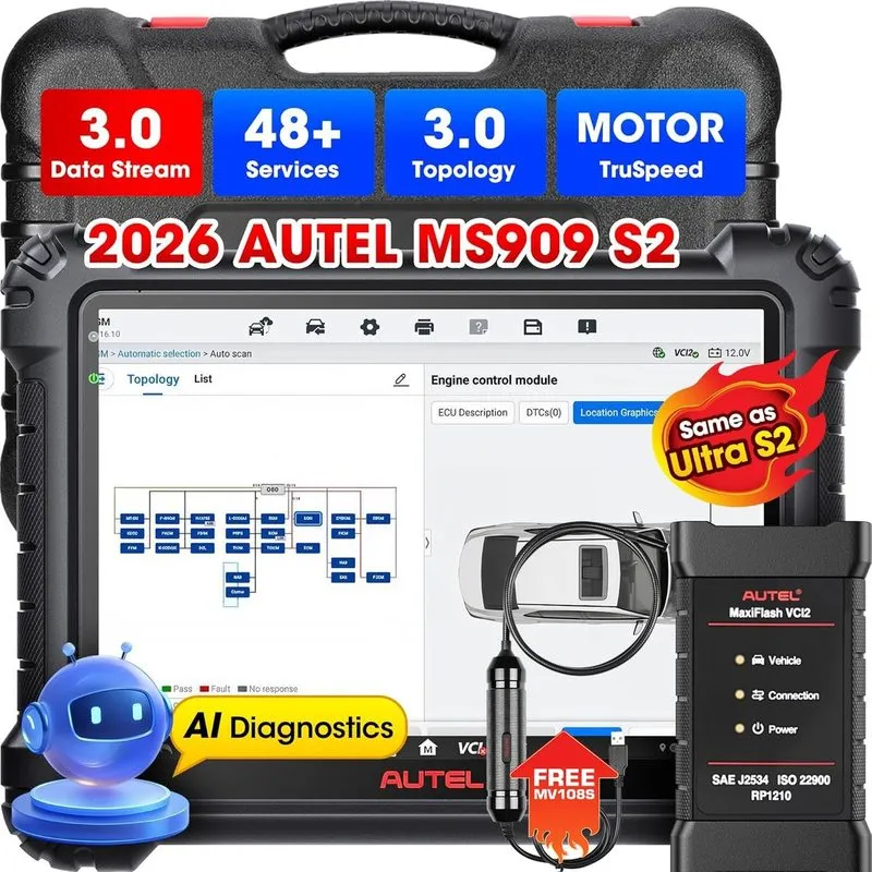 Диагностический сканер 2026 Autel MaxiSys MS919 S2 AI Diagnostic Scanner VCMI2 O — фото лота 1