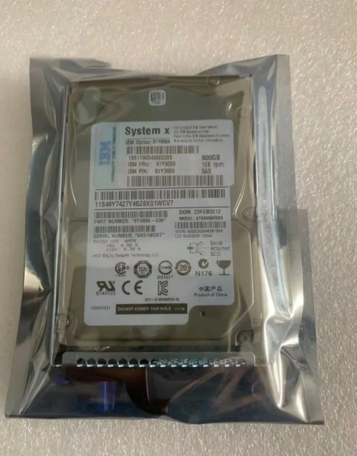 Жёсткий диск IBM 900GB 81Y9655 81Y9654 SAS 10K RPM 6G 2.5" SFF Hard Drive HDD