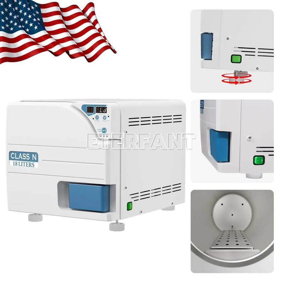 Стерилизатор 18L ClassN Dental Medical Autoclave Steam Sterilizer JCH-18 with Dr