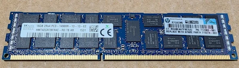Модуль памяти Samsung HP 712383-081 16GB 2Rx4 PC3-14900R DDR3-1866MHz 64GB TOTAL — фото лота 1