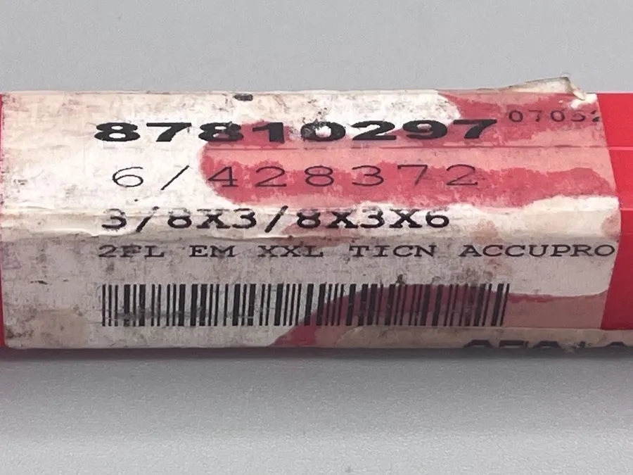 Режущий инструмент Accupro 87810297 3/8” Solid Carbide Square End Mill 2FL TiCN  — фото лота 1