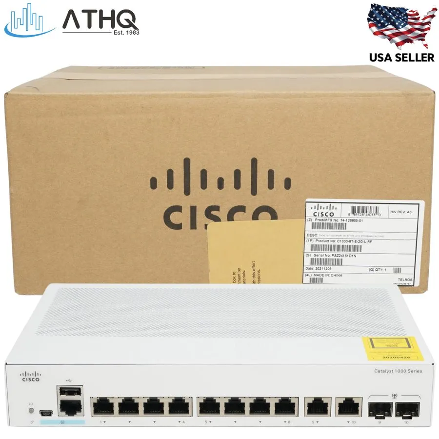 Коммутатор Cisco Catalyst 8-Ports 2x SFP PoE Network Switch (C1000-8T-E-2G-L)