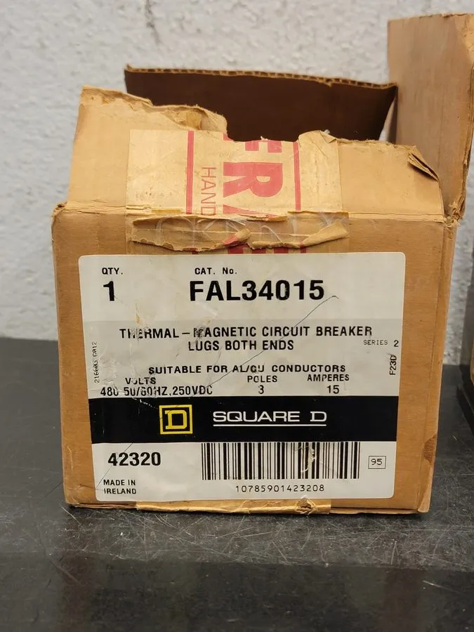 Автоматический выключатель Square D FAL34015 Circuit Breaker, 15A, 480V AC, 250V