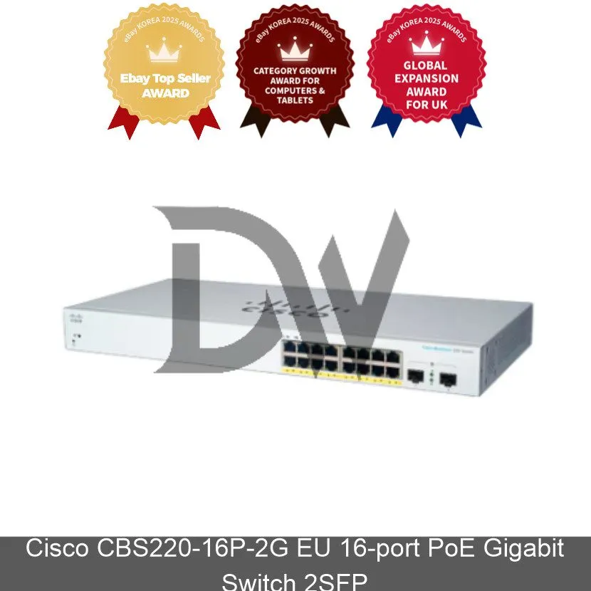Коммутатор CISCO CBS220-16P-2G EU 16-port PoE Gigabit Switch 2SFP / Express