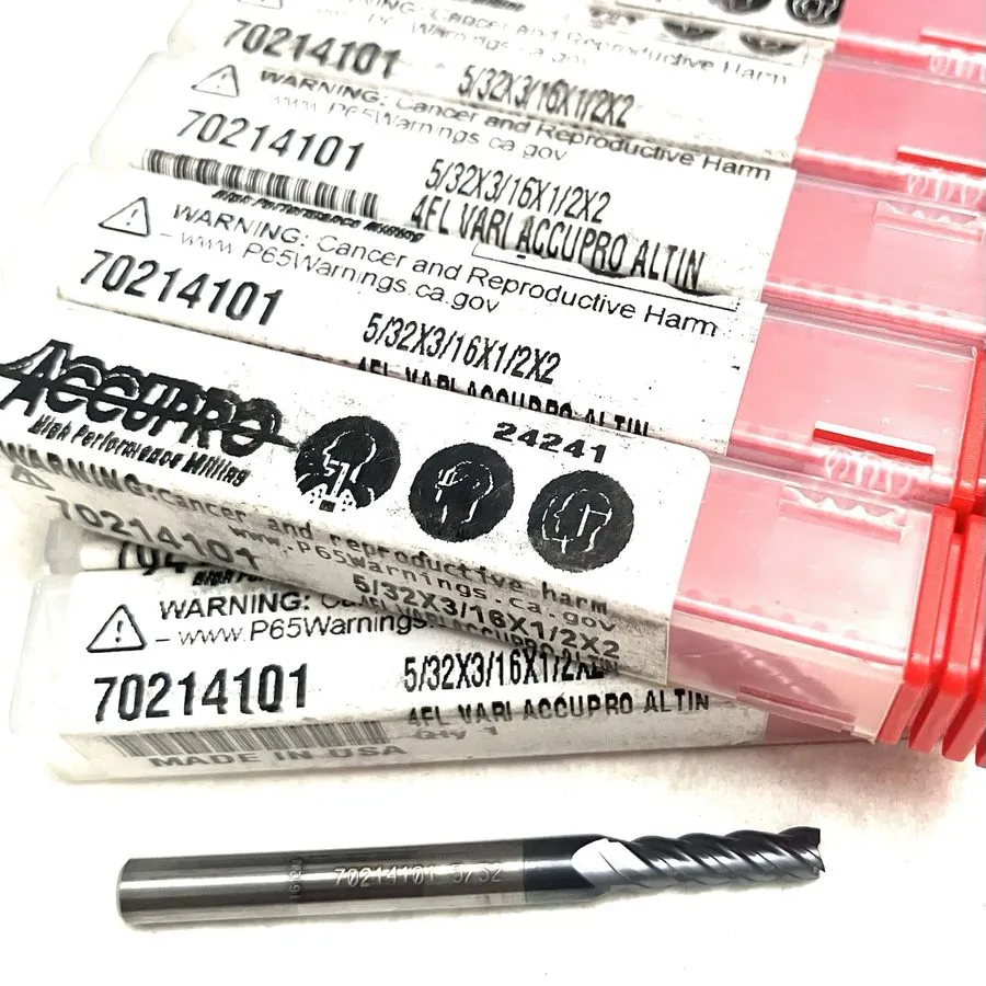 Режущий инструмент Accupro 5/32" 4FL Square End Mill Solid Carbide AlTiN 7021410