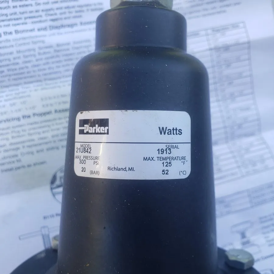 Регулятор давления Parker 21U842 Watts Pneumatic Regulator 300psi 1in Npt g242
