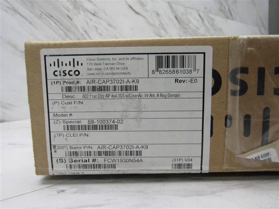 Точка доступа Wi-Fi Cisco AIR-CAP3702I-A-K9 Aironet 3700 Wireless Access Point 8