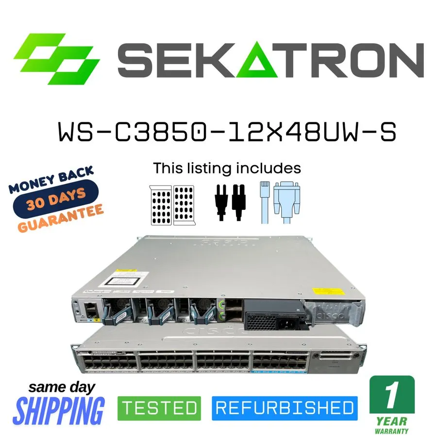 Коммутатор WS-C3850-12X48UW-S