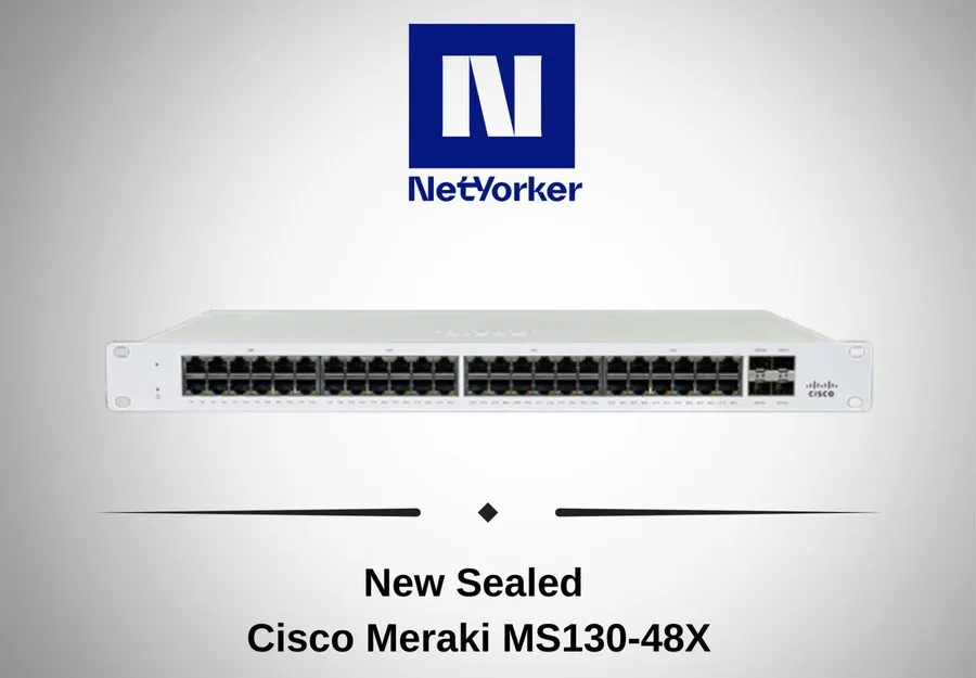 Коммутатор Cisco Meraki MS130-48X-HW 40x1G 8x2.5G PoE+ 4x10G SFP+ Switch