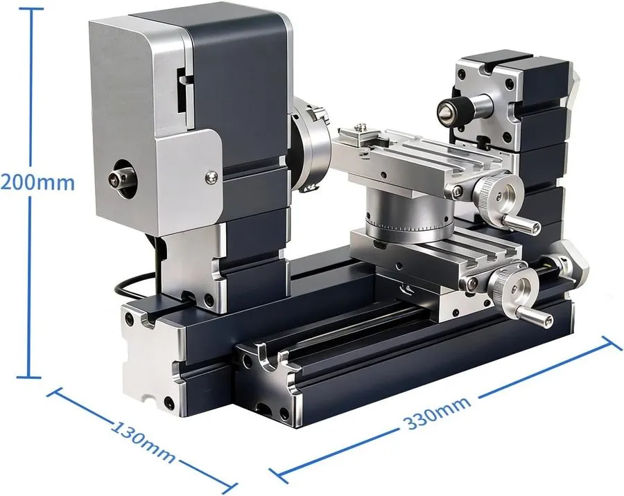 Оборудование ЧПУ High Power 60W Powerful Mini Metal DIY 4-axis Rotating Lathe La