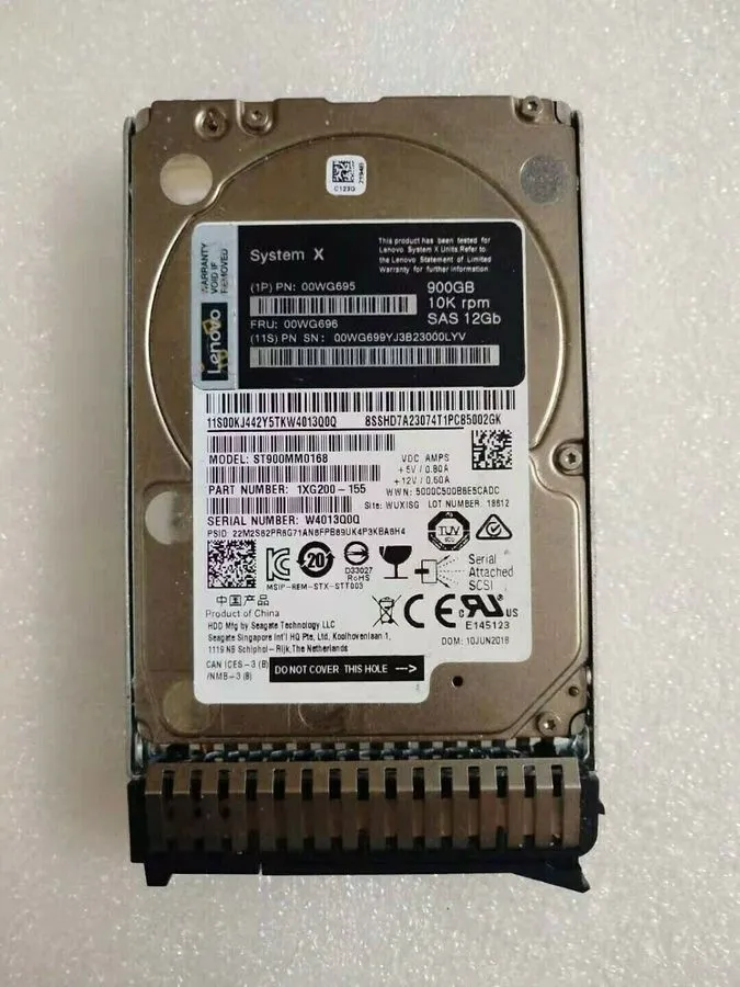 Жёсткий диск Lenovo 00WG695 00WG696 00WG699 900GB 12Gbps 10K 2.5" SAS HDD HARD D