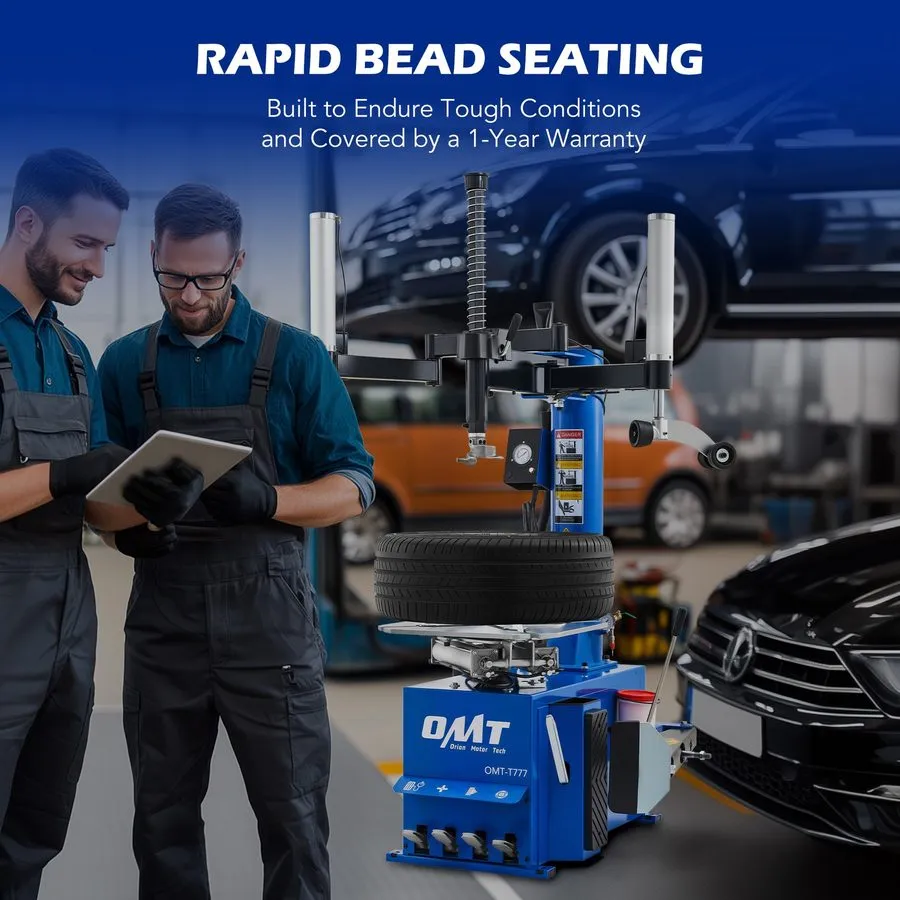 Шиномонтажный станок OMT Tire Changer Machine OMT-T777, 24", 2.0HP Motor, Double — фото лота 1