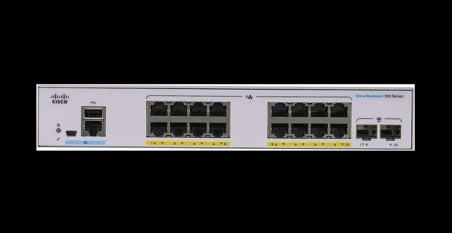 Коммутатор Cisco CBS350-16P-E-2G 16-port PoE+ Gigabit Ethernet Managed Switch