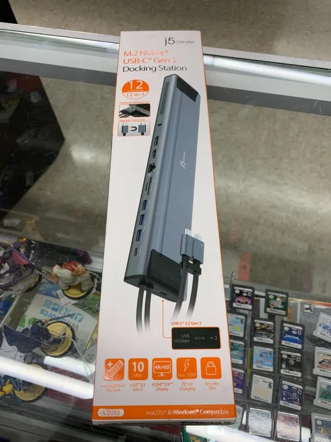 Док-станция J5 CREATE M.2 NVMe USB-C 3.2 GEN 2 12 Function DOCKING STATION JDC55