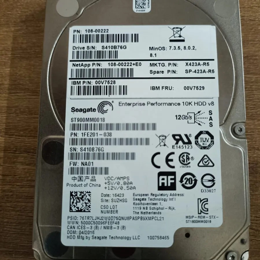 Жёсткий диск NETAPP X423A-R5 900GB 10K SAS 6GB 2.5in HDD 00V7528 108-00222+E0 SP